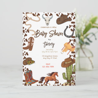 Rodeo-Baby shower Kaart