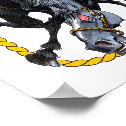 Rodeo Bareback Bronc Rider Poster (Hoek)