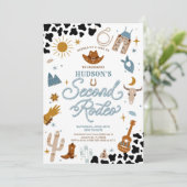 Rodeo Birthday Invitation Western Theme (Debout devant)