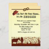 Rodeo Birthday Uitnodiging (Voorkant / Achterkant)