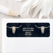 Rodeo Black Rustisch Western Tattoo Koop Bull Skul Etiket (Insitu)