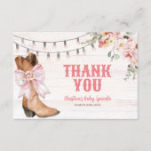 Rodeo Bow Coquette Dank u kaart (Voorkant)