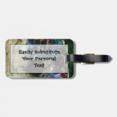 Rodeo Bull Ride Ending Abstract Impressionisme Bagagelabel (Achterkant horizontaal)