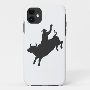 Rodeo Bull Ride silhouette iPhone 11 Hoesje