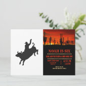 Rodeo Bull Ride silhouette Kaart (Staand voorkant)
