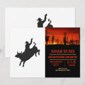 Rodeo Bull Ride silhouette Kaart (Voorkant / Achterkant)