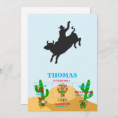 Rodeo Bull Ride silhouette Kaart (Voorkant / Achterkant)