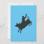 Rodeo Bull Ride silhouette Kaart (Achterkant)