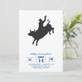 Rodeo Bull Ride silhouette Kaart (Staand voorkant)