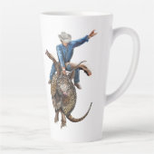 Rodeo Bull Rider Armadillo Broncodilo Latte Mok (Rechts)