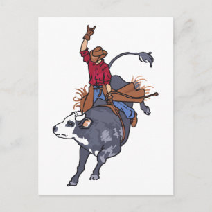 Rodeo Bull Rider Briefkaart