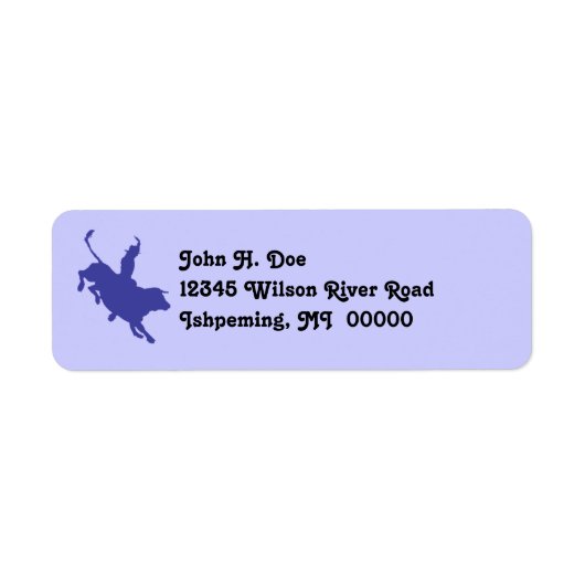 Rodeo Bull Rider étiquettes de adresse ~EZ2 Info d (Devant)