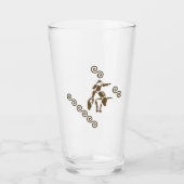 Rodeo Bull Rider op een Longhorn Glas (Voorkant)