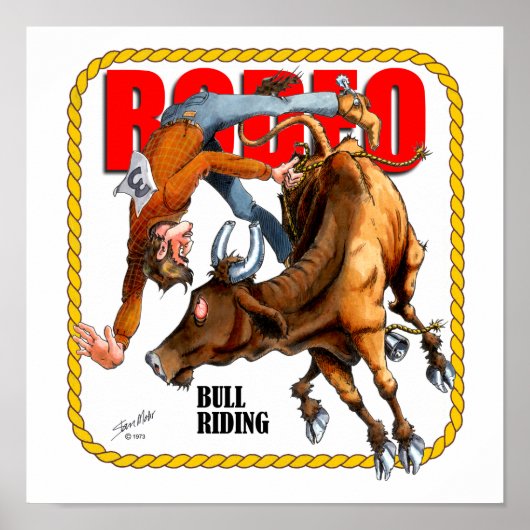 Rodeo Bull Rider Poster (Voorkant)