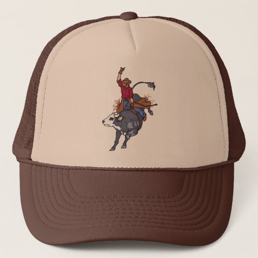 Rodeo Bull Rider Trucker Pet (Voorkant)