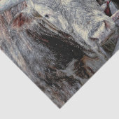 Rodeo Bull Rustic  grijs rood land Western Tissuepapier (Detail)