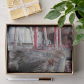 Rodeo Bull Rustic  grijs rood land Western Tissuepapier (Geschenk)