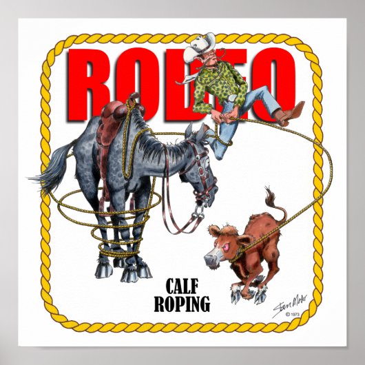 Rodeo Calf Roper Poster (Voorkant)