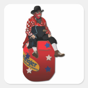 Rodeo Clowns Vierkante Sticker