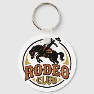 Rodeo Club Vintage Cowboy Stampende Bronco Western Sleutelhanger
