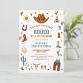 Rodeo Cowboy 2nd Birthday Invitation (Debout devant)