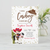 Rodeo Cowboy Baby shower Kaart (Staand voorkant)