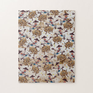 Rodeo Cowboy Bull Riding Land Western Legpuzzel