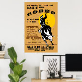 rodéo cowboy équitation buccale bronco poster (Bureau à domicile)