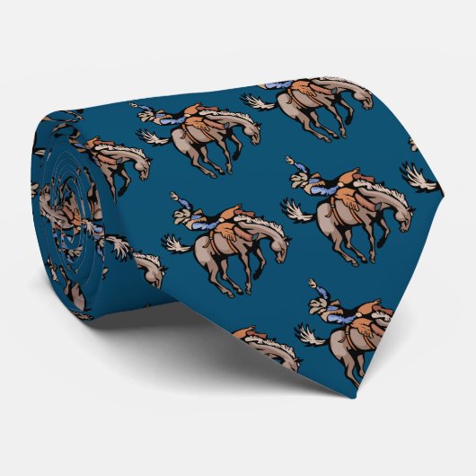 rodéo cowboy et cravate à cheval (Roulé)