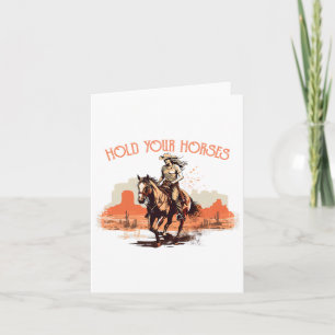 Rodeo Cowboy Houd je Paarden Ri Kaart