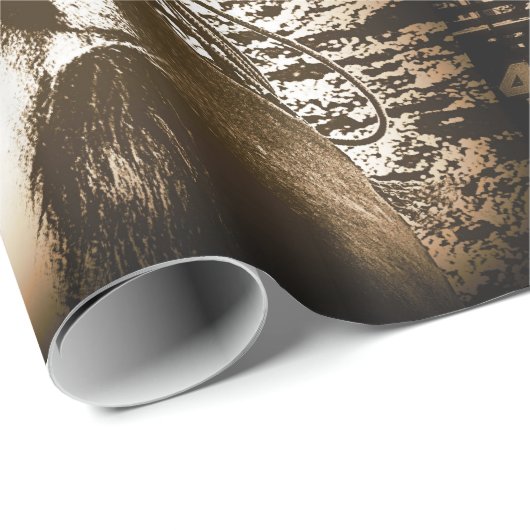 Rodeo Cowboy Landelijk Land Westers Cadeaupapier (Rol Hoek)