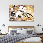 *~* Rodeo Cowboy Paard AR22 Western Canvas Afdruk (Insitu (Slaapkamer))
