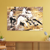 *~* Rodeo Cowboy Paard AR22 Western Canvas Afdruk (Insitu (Woonkamer))