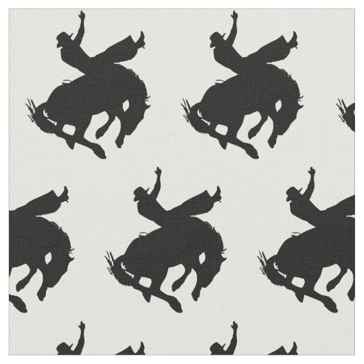 Rodeo Cowboy Pattern Stof (Close Up)