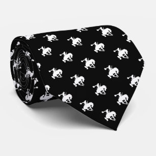 Rodeo Cowboy Pattern Zwart Stropdas
