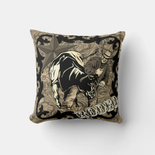 Rodeo Cowboy Stier Worstelen Worp Kussen