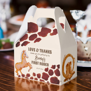 Rodeo cowboy verjaardag koe pony bedankdoosjes