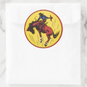 rodeo cowboyillustratie ronde sticker (Tas)