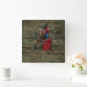 Rodéo Cowgirl Barrel-Racing Occidentale Horloge À  (Maison)