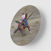Rodéo Cowgirl Barrel-Racing Occidentale Horloge À (Angle)
