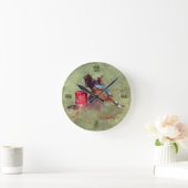 Rodéo Cowgirl Barrel-Racing Occidentale Horloge À  (Maison)