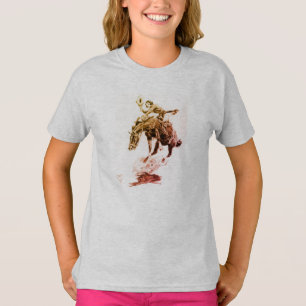 Rodeo Cowgirl (door C.M. Russell) T-shirt