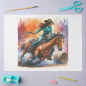 Rodeo Cowgirl Tissuepapier (Craft)