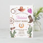 Rodeo Cowgirl western Birthday Party Invitation (Debout devant)