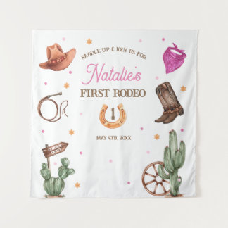 Rodeo Cowgirl western Birthday Party Wandkleed