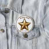 Rodeo Dad Sheriff Star Button Pin Eerste Verjaarda (In situ)