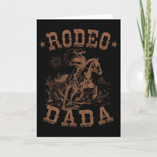 Rodeo Dada Western Cowboy Familie Overeenkomstige Kaart