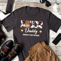 Rodeo Daddy Cowboy koe patroon verjaardagsmatching