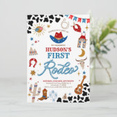 Rodeo First Birthday Invitation (Debout devant)