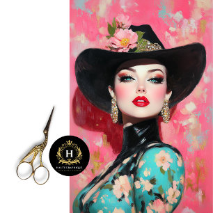 Rodeo Glam Luxe Cowgirl Decoupage Tissuepapier